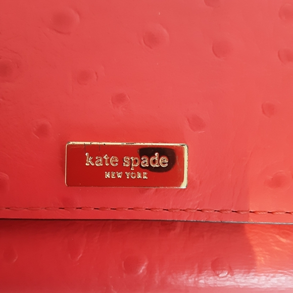 Kate Spade Tri-Fold Red Clutch Style Travel Wallet - Picture 2 of 5